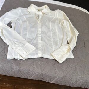 Elegant White Button-Up Blouse